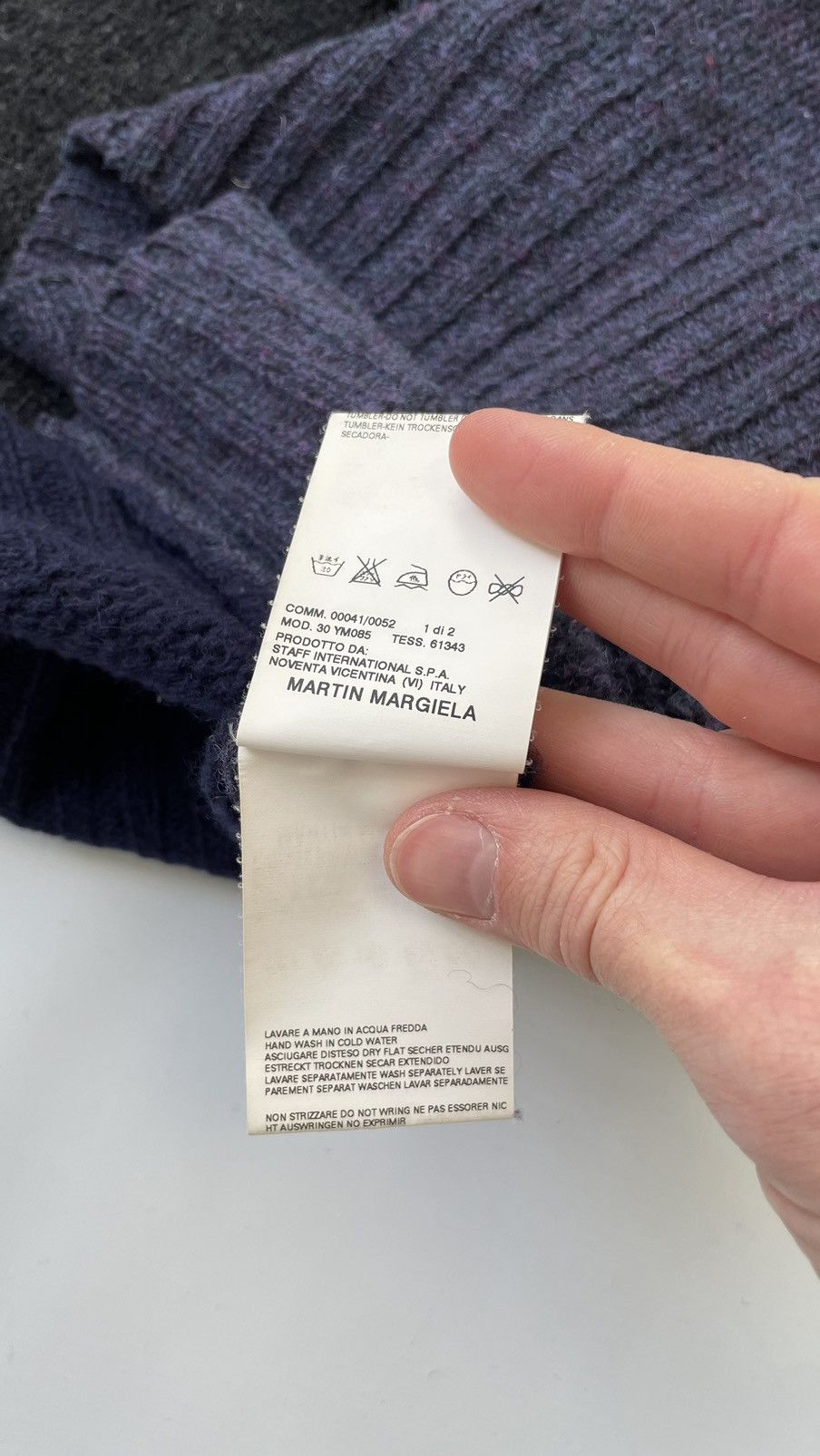 Maison Margiela A/W 05 Colour Block Wool Sweater Size US M / EU 48-50 / 2 - 10 Thumbnail