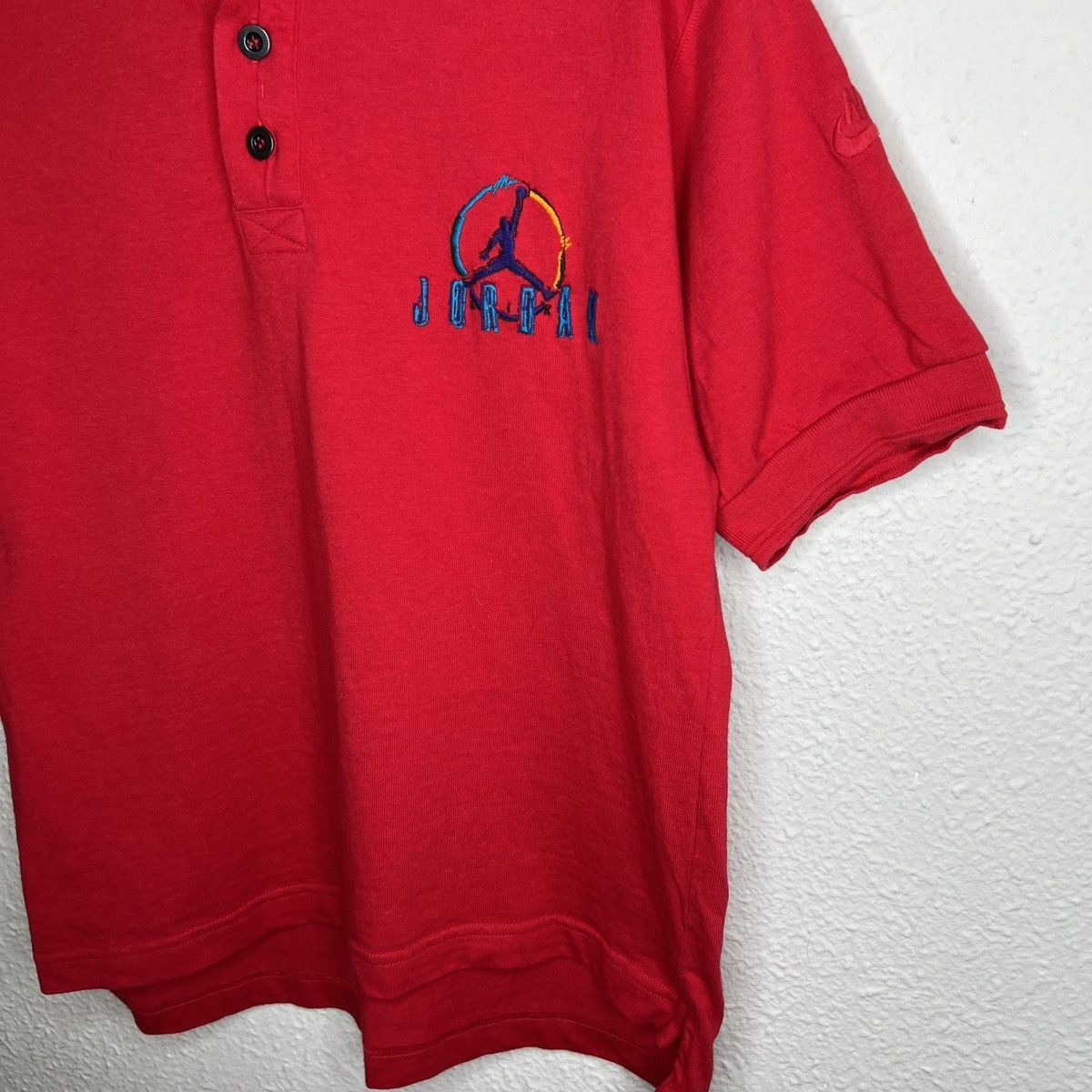 Jordan Brand Rare Vintage 90’s Nike Air Jordan Polo Tshirt Tee Size US M / EU 48-50 / 2 - 3 Thumbnail