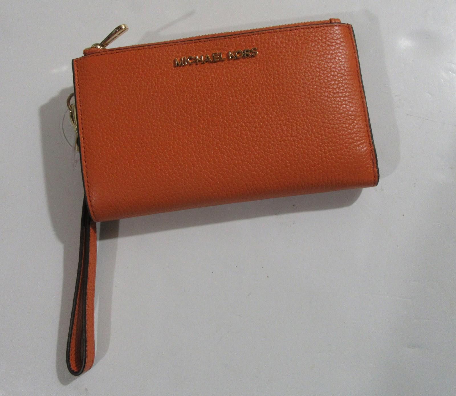 Michael Kors Michael Kors Jet Set Travel Double Zip Wristlet Tangerine Size ONE SIZE - 1 Thumbnail