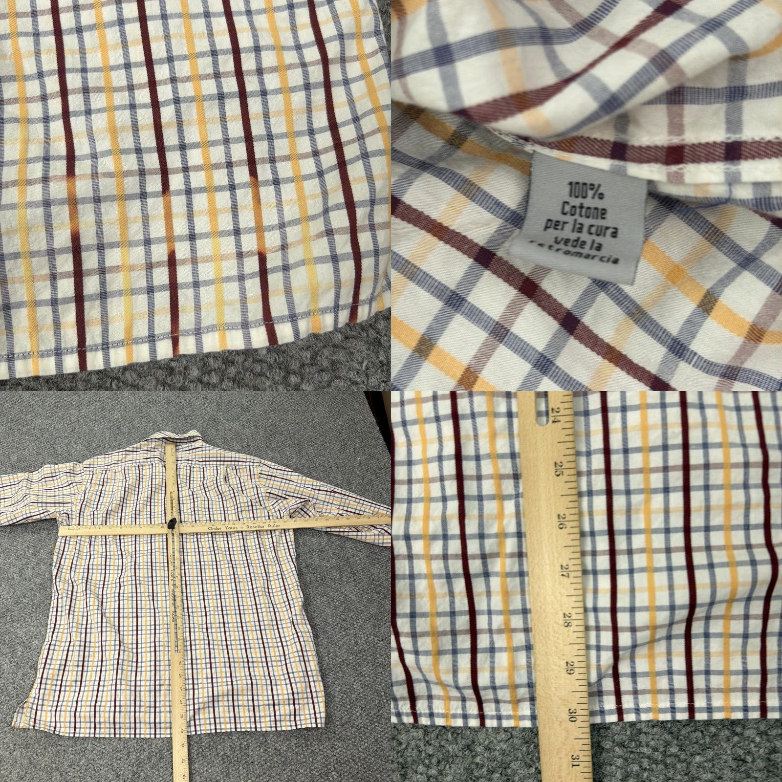 Vintage VINTAGE Visconti Uomo Shirt Mens Large Flip Cuff Plaid Long Sleeve Button Front Casual Size US L / EU 52-54 / 3 - 8 Thumbnail
