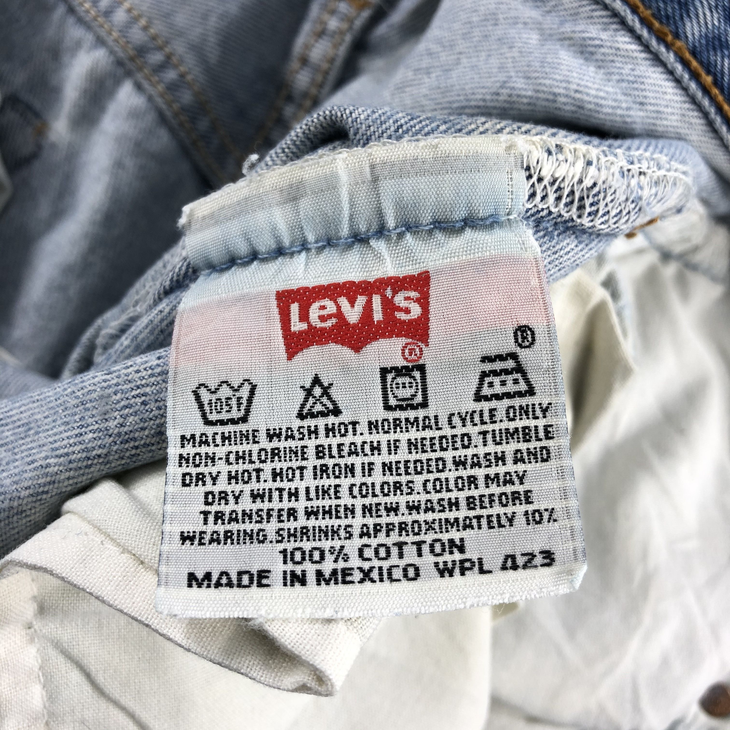 Levi's Vintage Distress Light Wash Levis 501 Jeans-JM915 Size US 32 / EU 48 - 11 Thumbnail