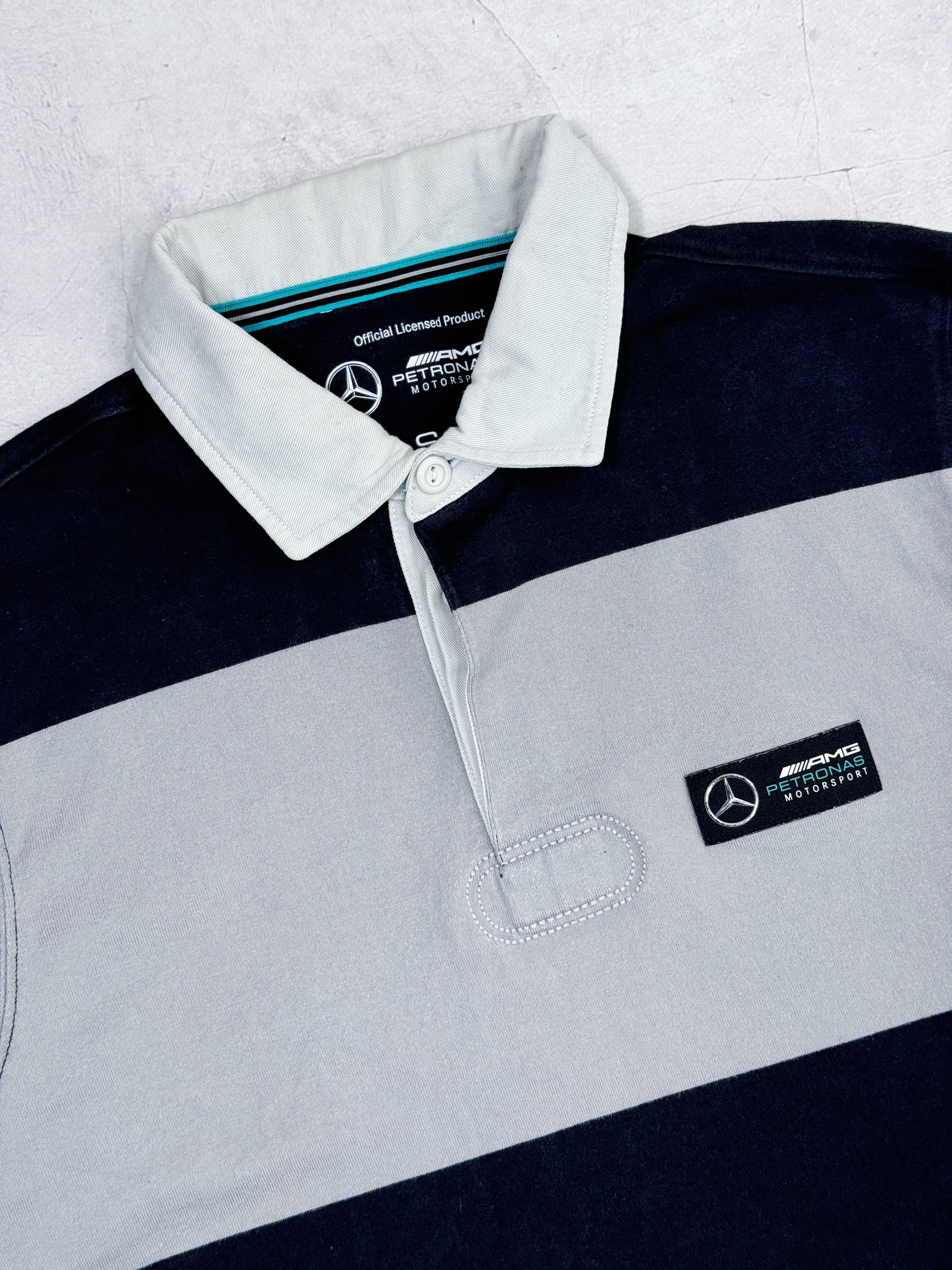 Formula 1 × Mercedes-Benz Mercedes AMG Petronas Rugby Shirt Formula1 Team 2020 Striped Size US S / EU 44-46 / 1 - 7 Thumbnail