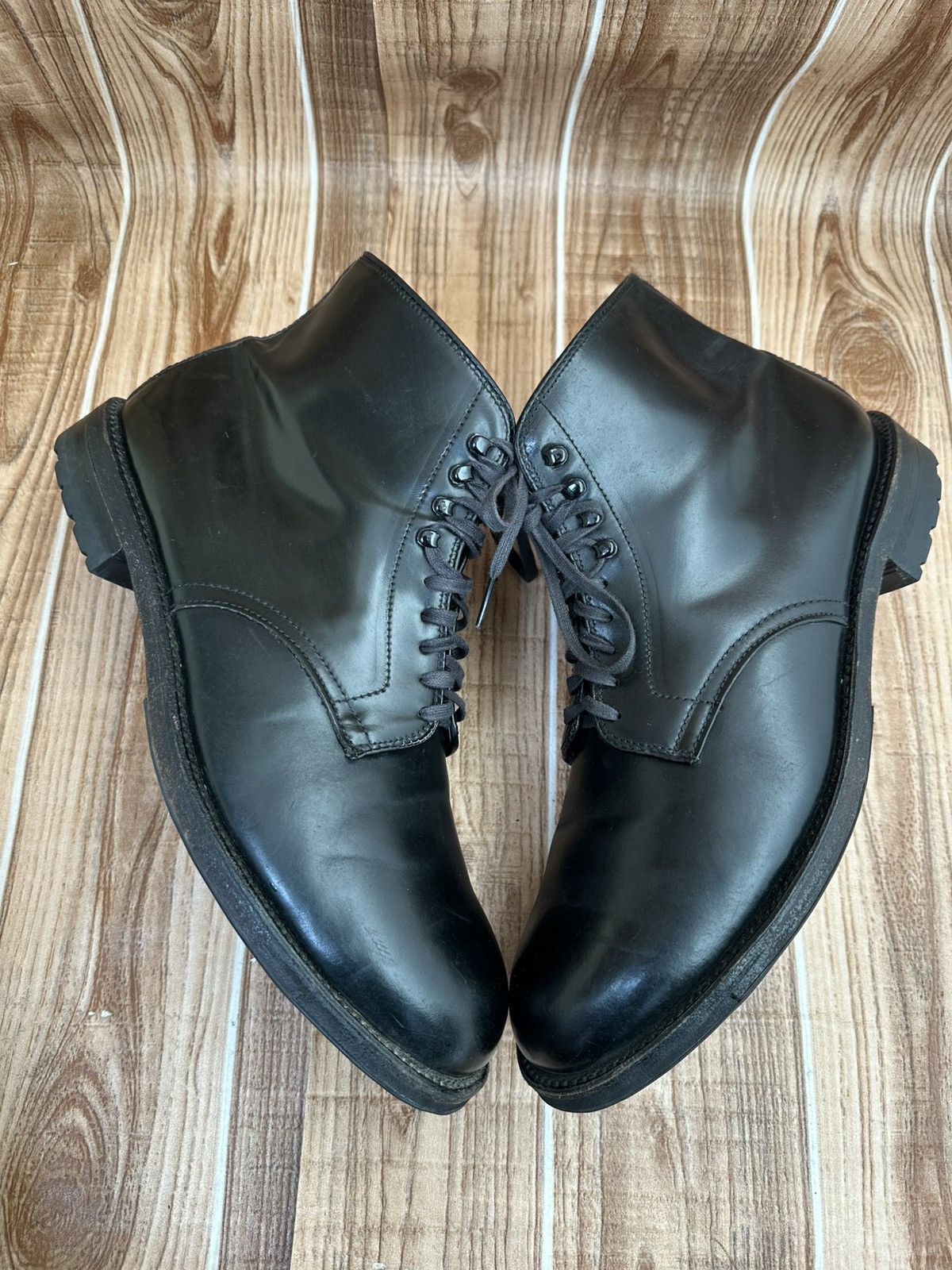 Alden Alden Black Shell Cordovan Leather Boots with Commando Sole Size US 10.5 / EU 43-44 - 6 Thumbnail