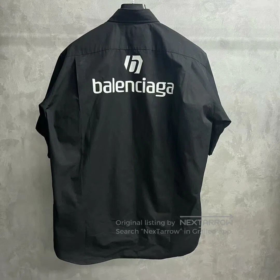Balenciaga Balenciaga Black Letter Print Short Sleeve Shirt. Size US XS / EU 42 / 0 - 2 Thumbnail
