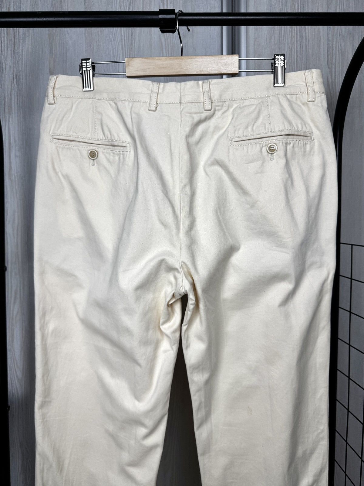Brunello Cucinelli Brunello Cucinelli double knee cotton beige ivory pants 52 Size US 36 / EU 52 - 7 Thumbnail