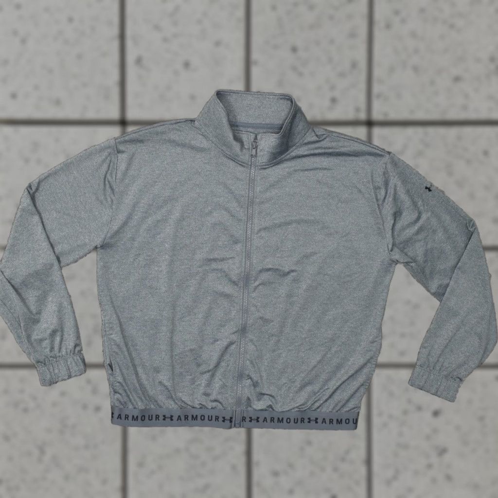 Under Armour Under Armour Basic Jacket Women L Gray Polyester Zip Jacket Size L / US 10 / IT 46 - 1 Thumbnail