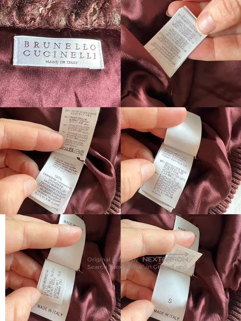 Brunello Cucinelli Brunello Cucinelli Glitter Brown Cardigan Size S / US 4 / IT 40 - 6 Thumbnail