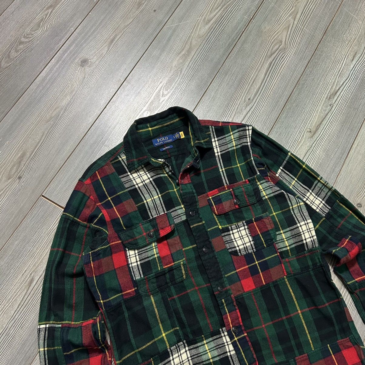 Polo Ralph Lauren Polo RL Plaid Flannel Patchwork Shirt Kapital Style Size US S / EU 44-46 / 1 - 2 Thumbnail