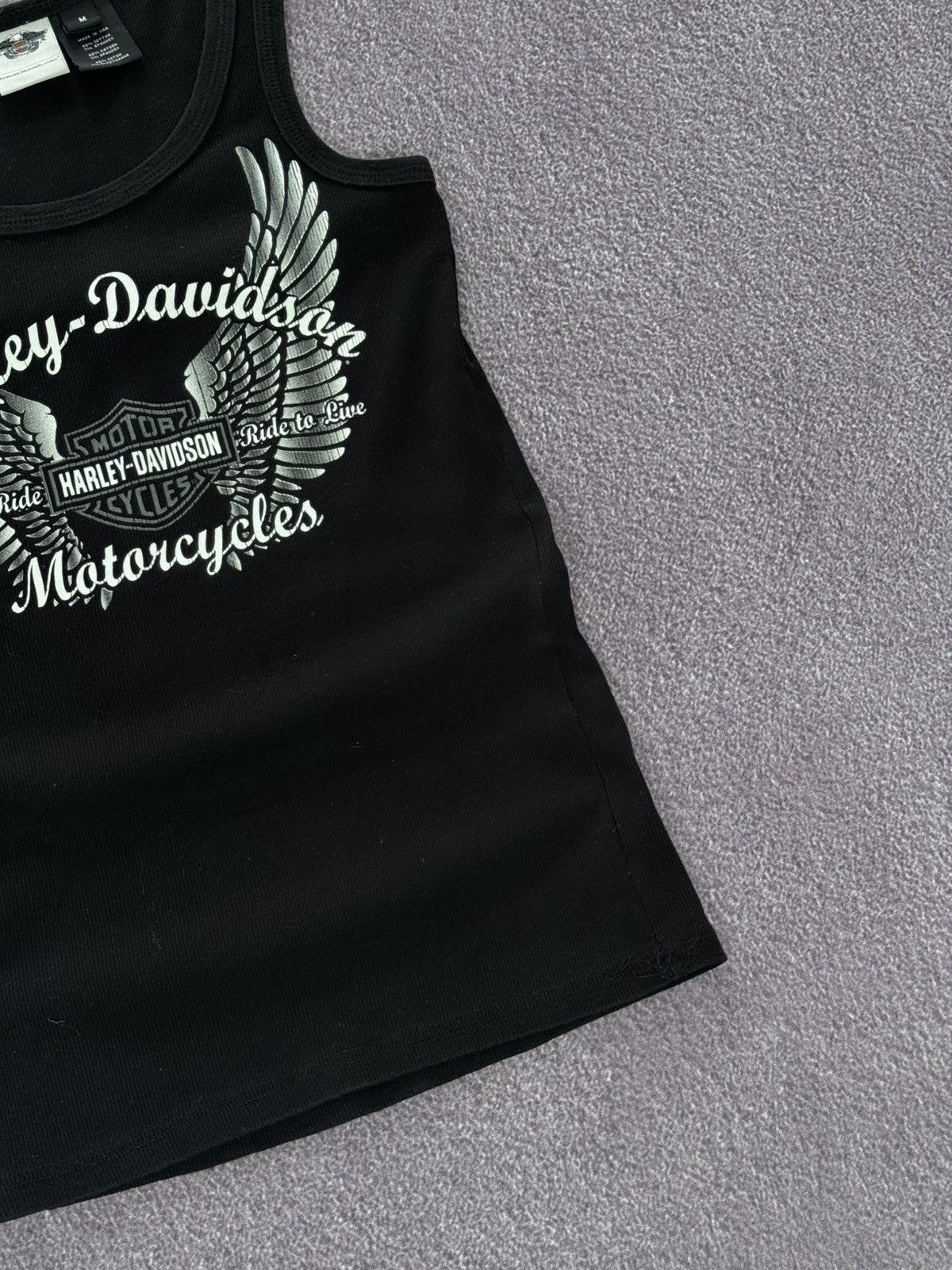 Harley Davidson 00’s Harley Davidson Y2K Printed Grunge Tank Top Size M / US 6-8 / IT 42-44 - 6 Thumbnail