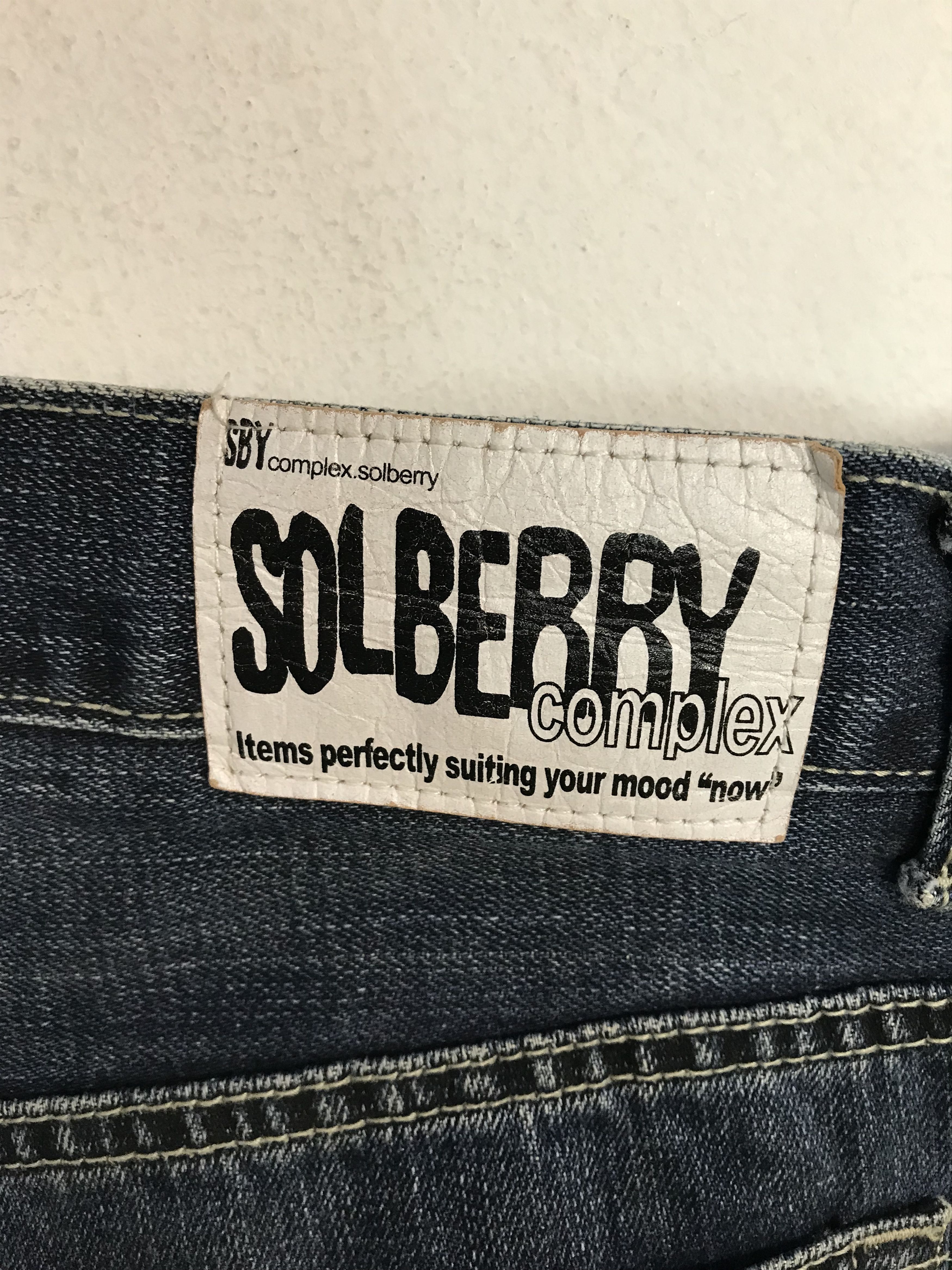 Other Solberry Complex Big Logo Printed Indigo Denim Jeans Size US 32 / EU 48 - 8 Thumbnail