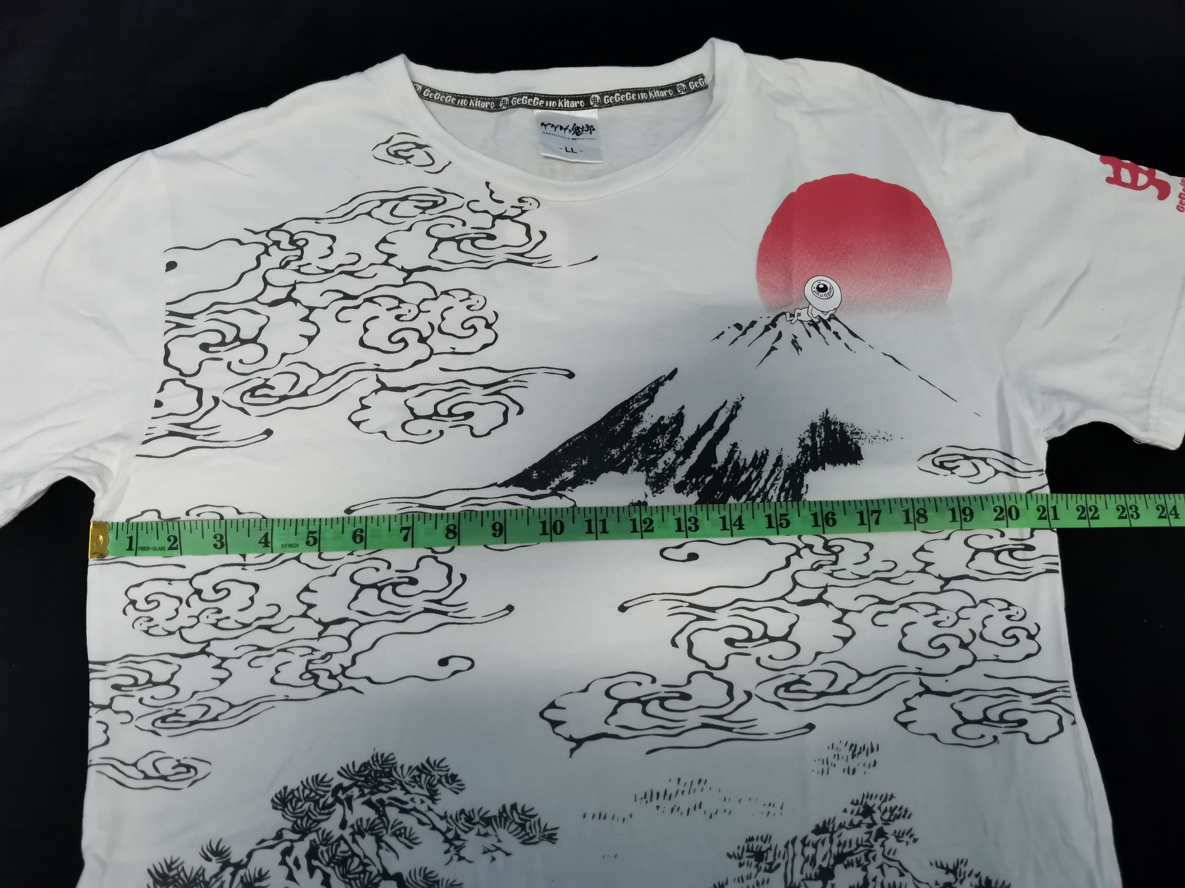 Anime Vintage Gegege No Kitaro Japan Anime Sukajan Tee Dragon Size US L / EU 52-54 / 3 - 5 Thumbnail