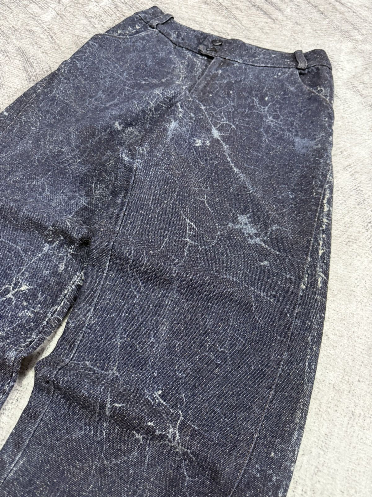 20471120 × Japanese Brand × Mizra Jeans Kyoto Alfons. Japan Crackle Lighting Wash Baggy Wide Jeans Size US 30 / EU 46 - 4 Thumbnail