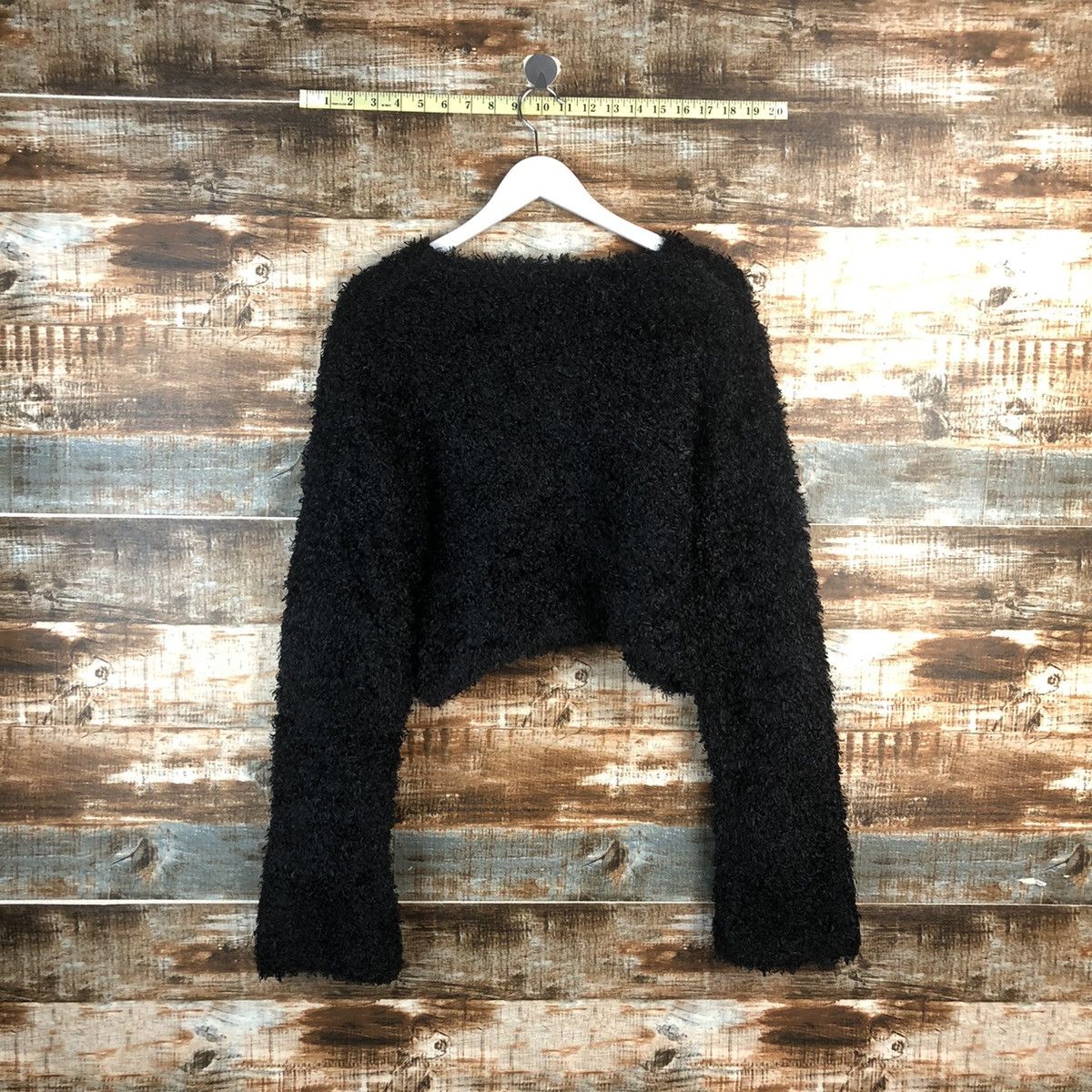 Japanese Brand DL Revlon Newyork Black Mohair Knitwear #C035 Size L / US 10 / IT 46 - 11 Thumbnail