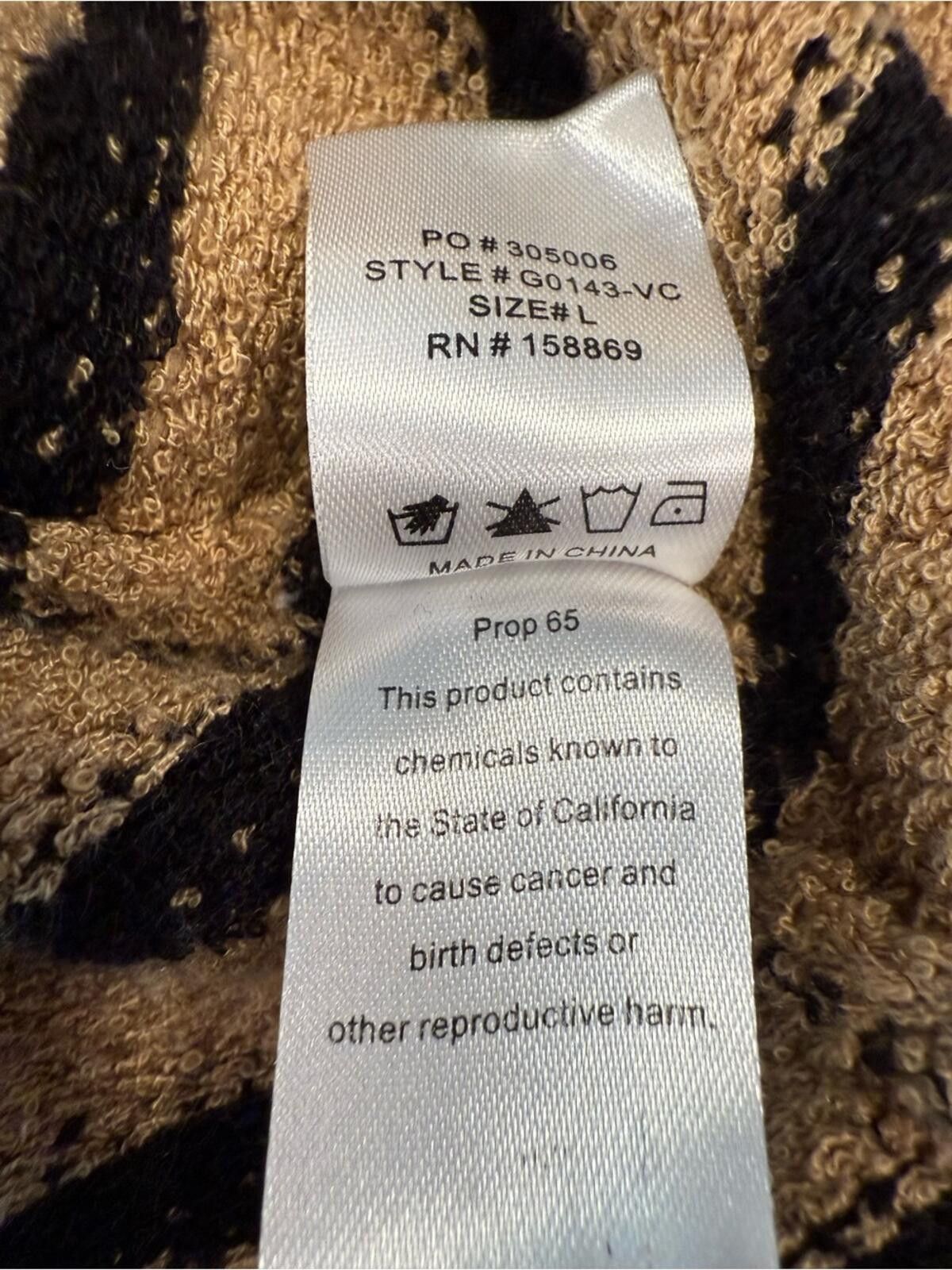 Other Promesa chunky plush boxy sweater tan black stripes SZ LG Size L / US 10 / IT 46 - 7 Thumbnail