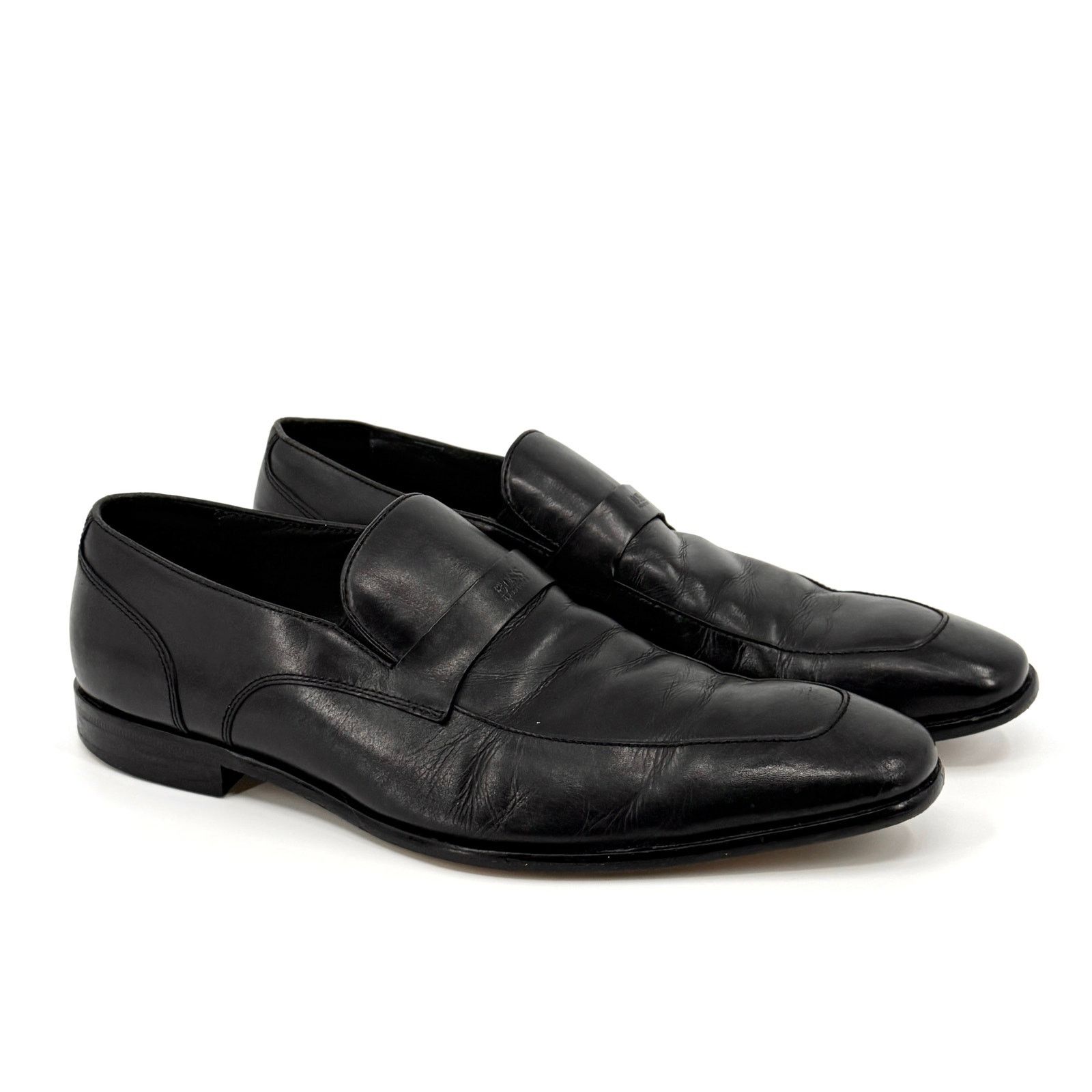 Hugo Boss Black Genuine Leather Minimalist Office Career Loafers Size US 8.5 / EU 41-42 - 1 Thumbnail