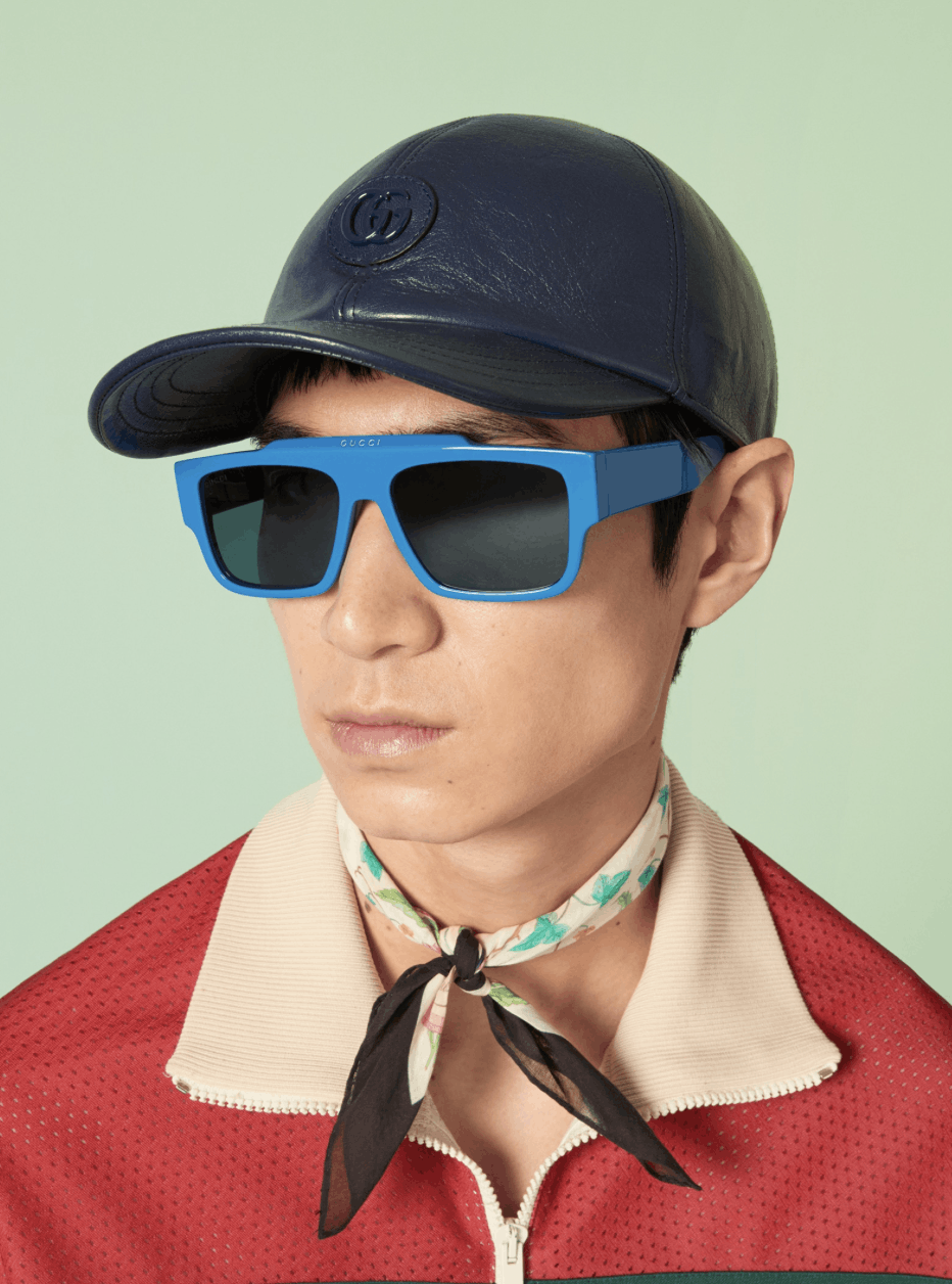 image of New Gucci Gg1460S - 004 Blue Sunglasses, Men's