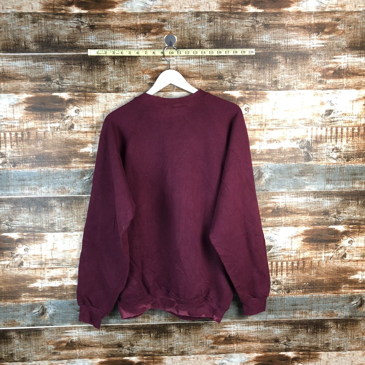 Japanese Brand × Vintage Discuss Athelitic Maroon Sweatshirt #A1915 Size US L / EU 52-54 / 3 - 15 Thumbnail