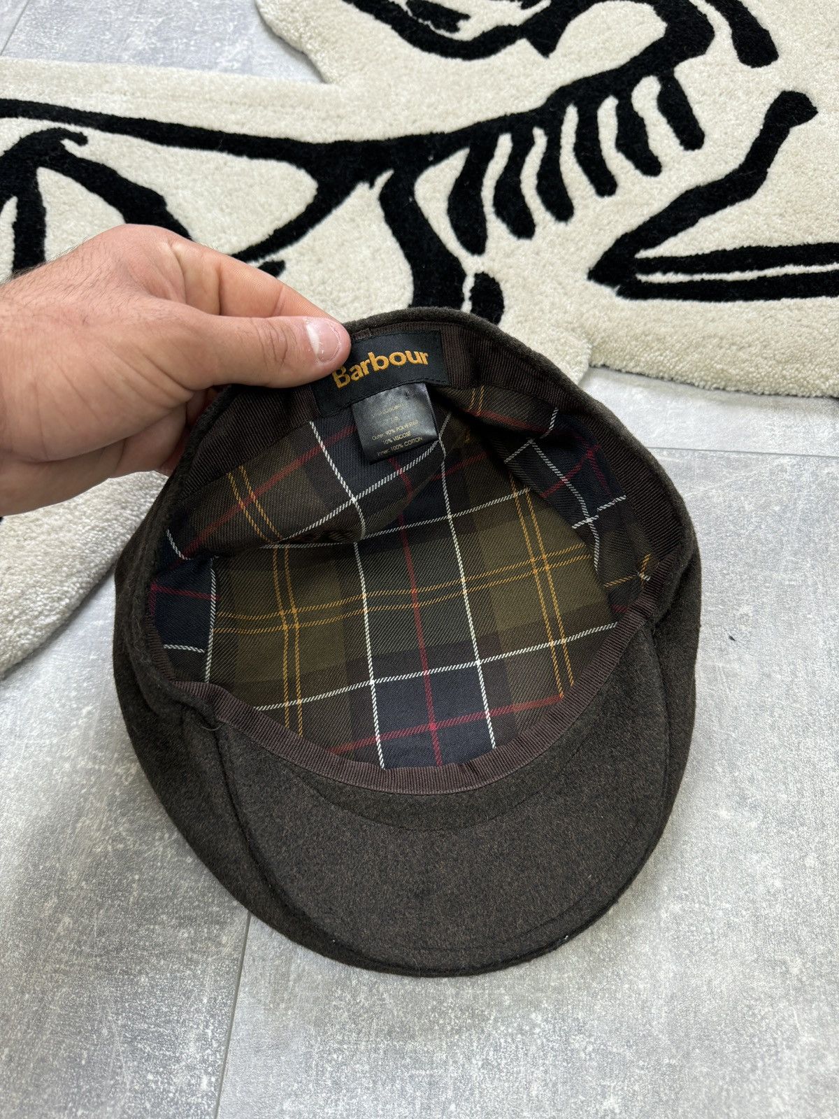 Barbour × Vintage Mens Vintage Barbour hats cap berets tweed Size ONE SIZE - 9 Thumbnail