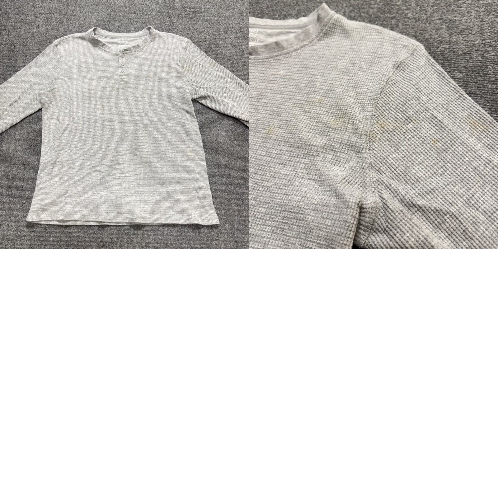 George George Thermal Long Sleeve Shirt XL Men Gray Cotton Pullover 1/4 Button Up Size US XL / EU 56 / 4 - 8 Thumbnail