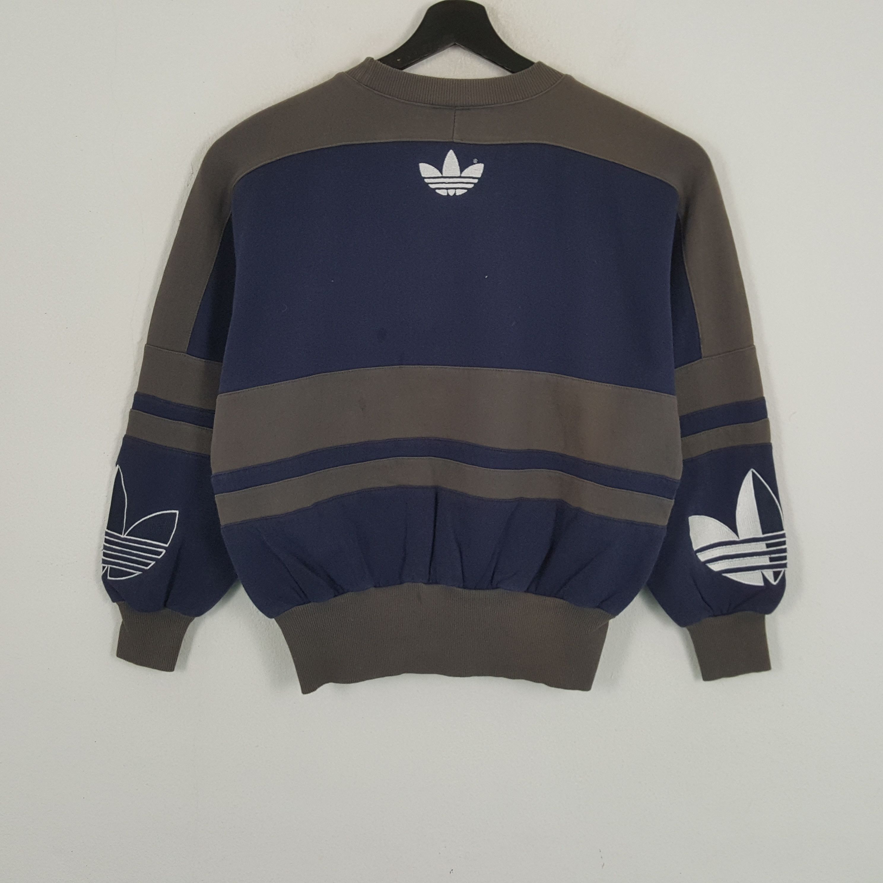 Adidas × Vintage ADIDAS THREE STRIPES Nice Design Fashion Style Sweatshirt Size L / US 10 / IT 46 - 3 Thumbnail