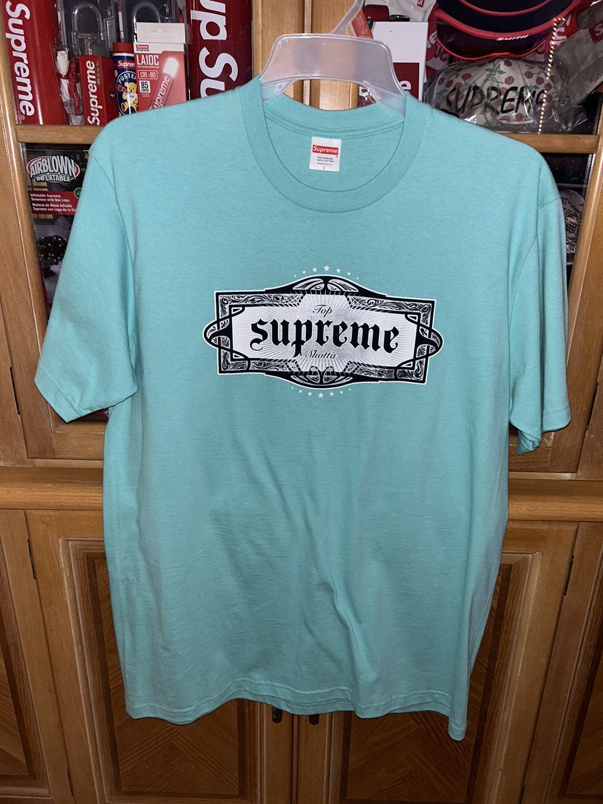 Supreme Supreme Top Shotta Tee Teal SS21 size Large NEW Size US L / EU 52-54 / 3 - 1 Thumbnail