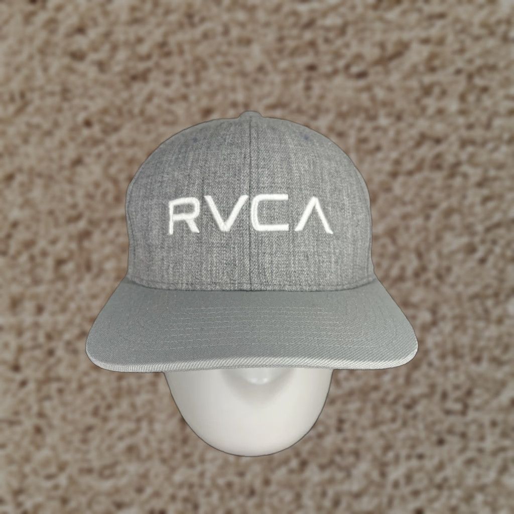 RVCA RVCA Hat Cap Snap Back Adult One Size Gray Embroidered Acrylic Wool Blend Twill Skate Beach Outdoor Men Mens Cap Hat Size ONE SIZE - 1 Thumbnail