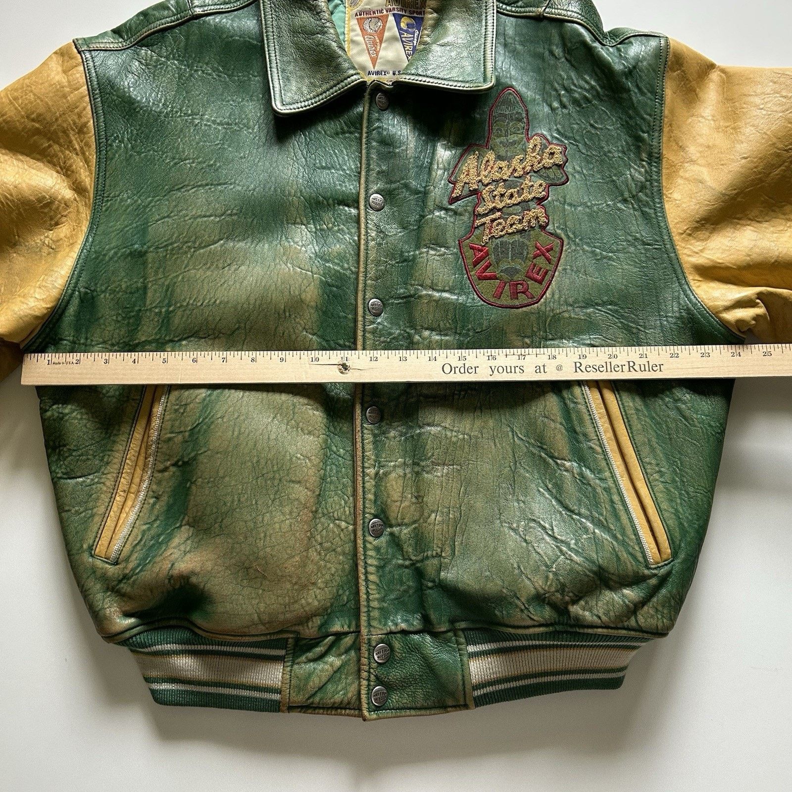 Avirex × Vintage Vintage 90s Avirex Alaskan Wild Bears Leather Jacket Large Size US L / EU 52-54 / 3 - 6 Thumbnail