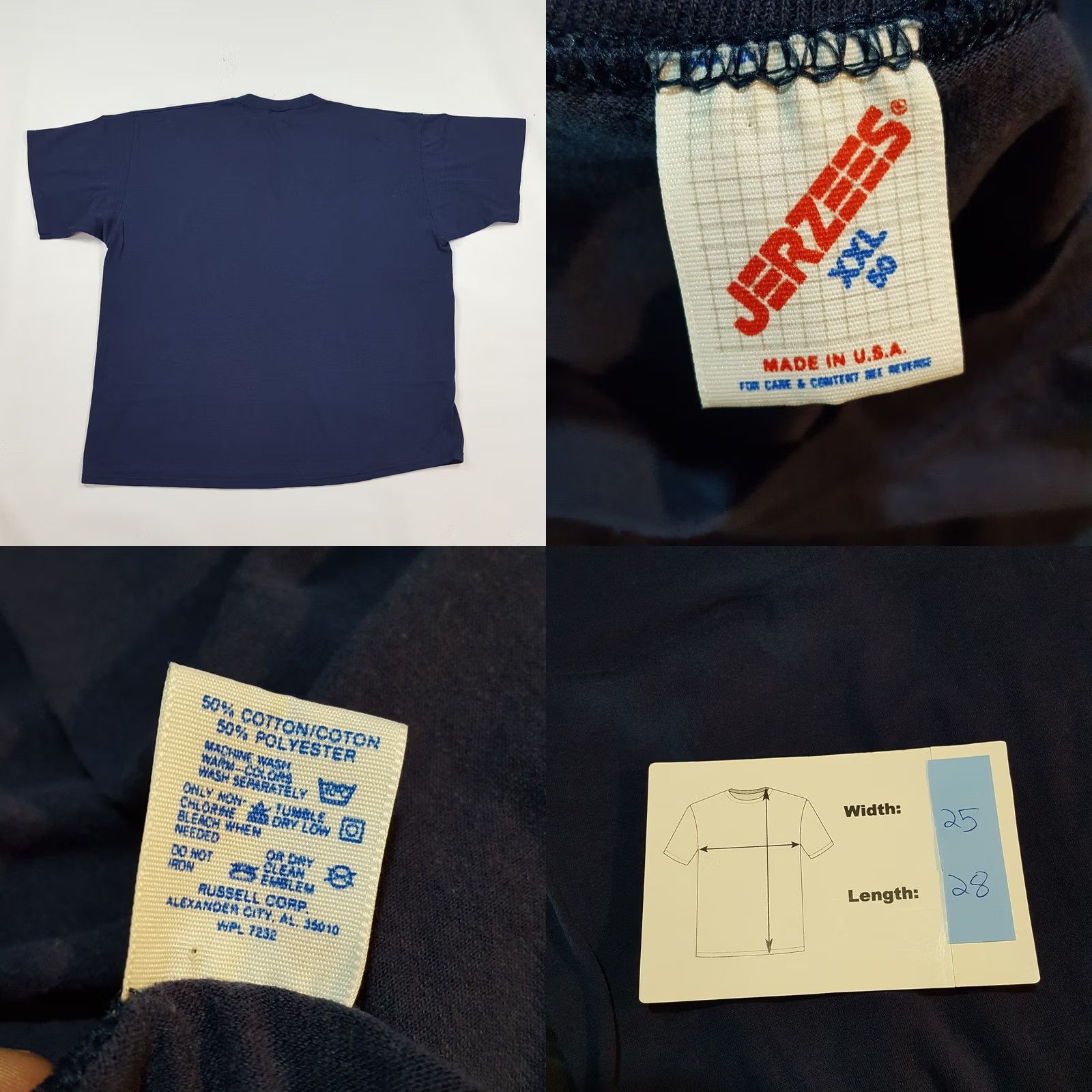 Jerzees Vintage 90s Chadwick University Faded Blue 2XL Distressed College T Shirt Mens Vintage 90s Size US XXL / EU 58 / 5 - 8 Thumbnail