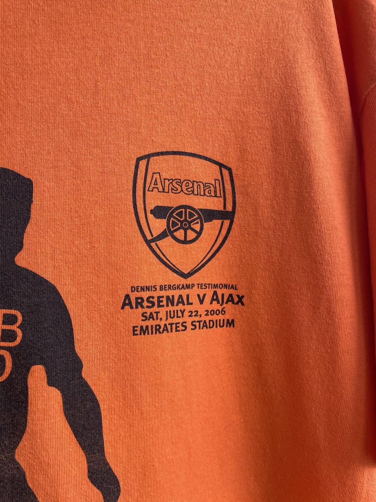Fruit Of The Loom Arsenal vs Ajax 2006 Bergkamp soccer football t shirt jersey Size US XL / EU 56 / 4 - 13 Thumbnail
