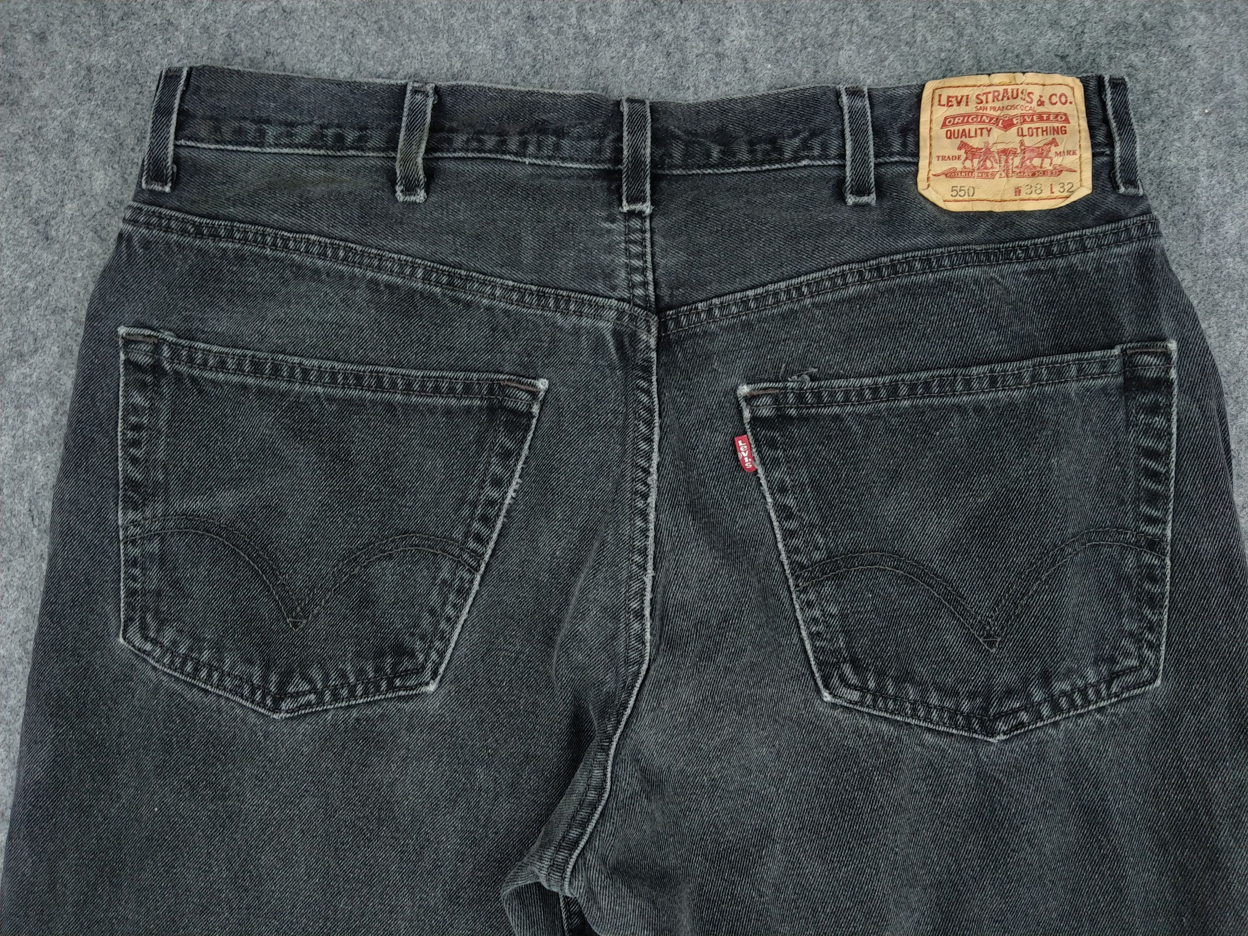 Japanese Brand Vintage Black Levi's 550 Relaxed Fit Denim 37x30.5 -JN112 Size US 37 - 3 Thumbnail