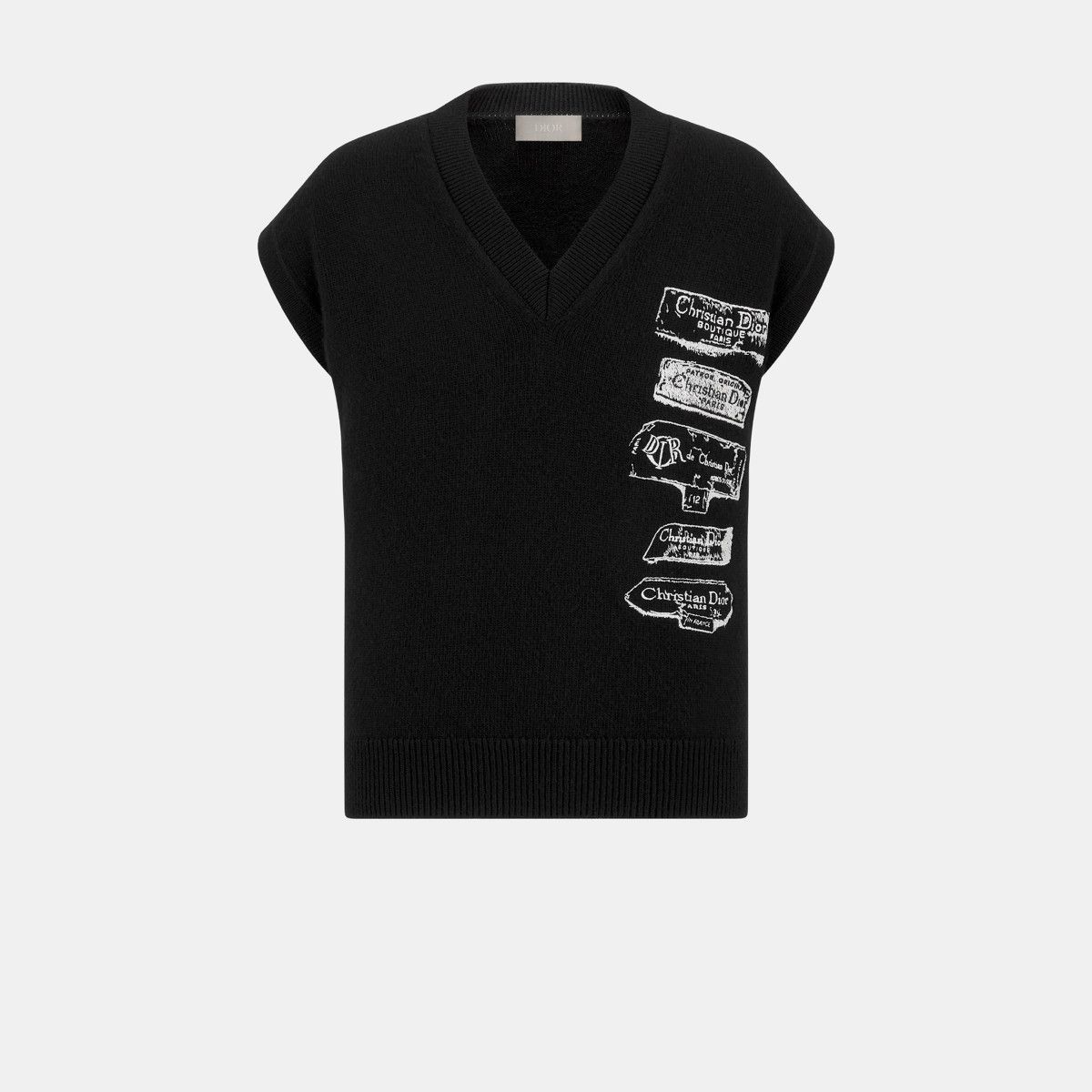 o1bcso1str0326 Archives Labels Sweater Vest in Black