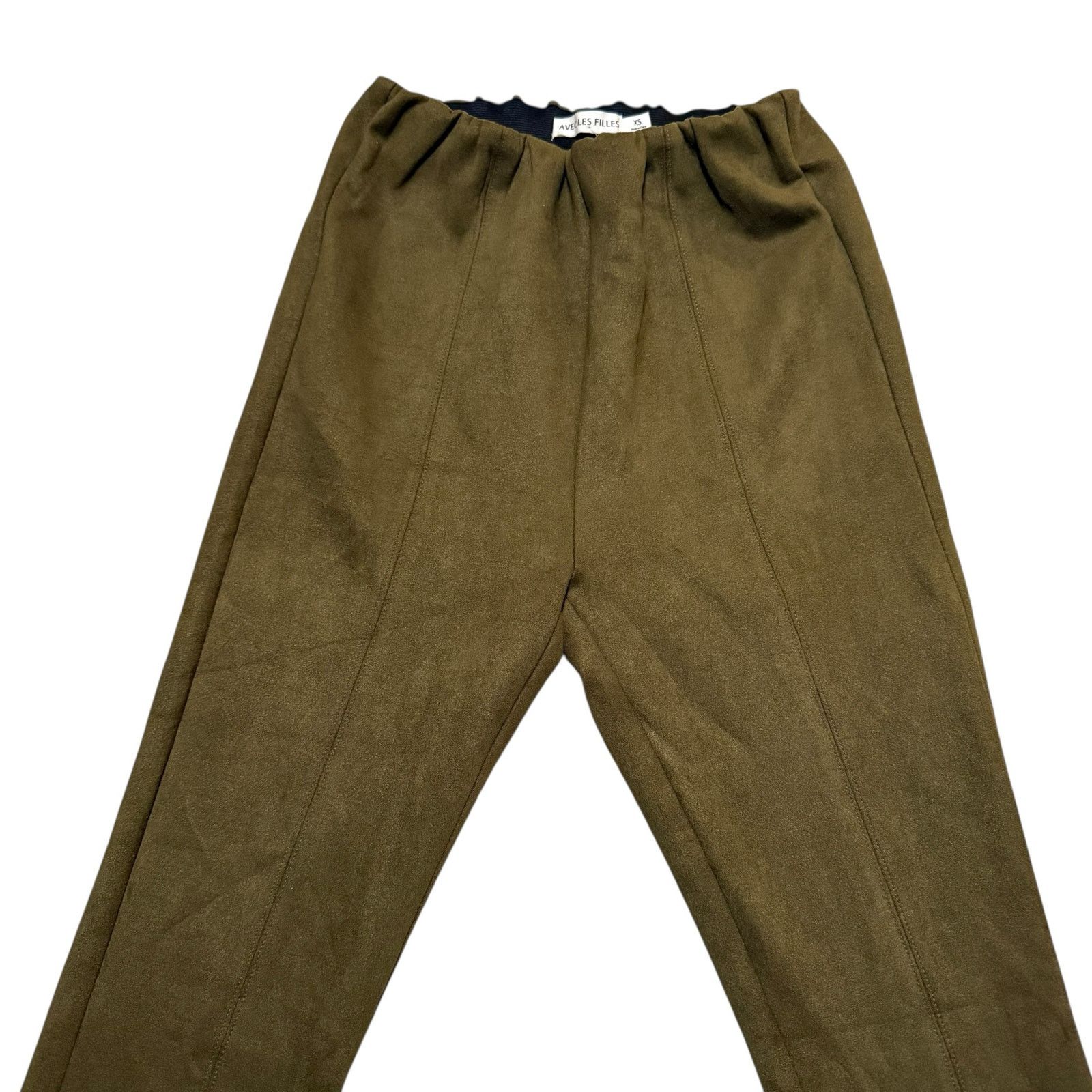 AVEC LES FILLES × Anthropologie Avec Les Filles Slit Front Leggings Ankle Pants Green XS Size 22" - 3 Thumbnail