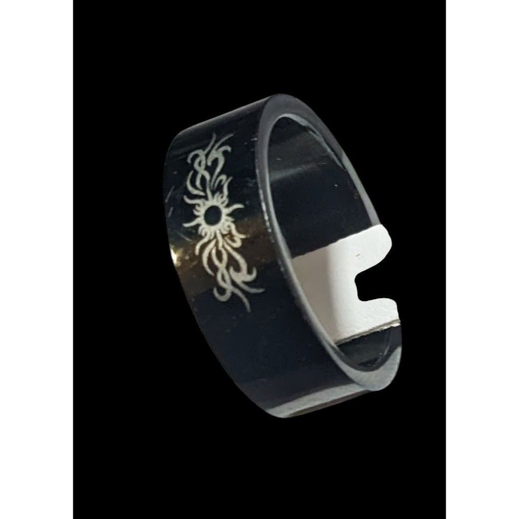 Other Black Stainless Steel Tribal Sun Design 316L Ring Size 10 1/ Size ONE SIZE - 3 Thumbnail