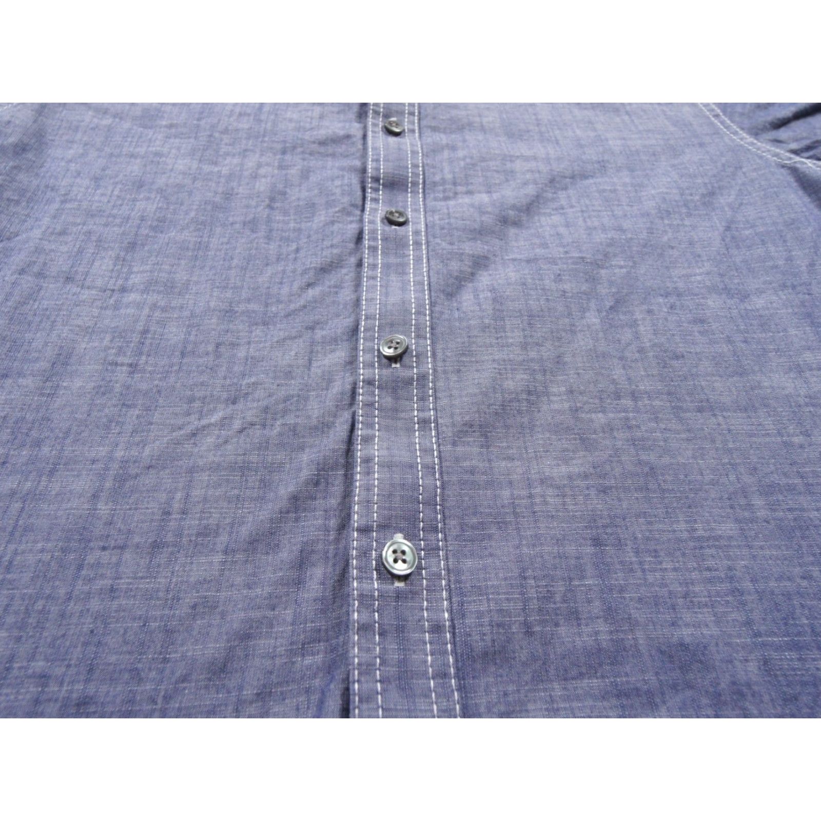 Vintage James Campbell Shirt Mens Small Blue Button-Down Short Sleeve Collared Adult Men's Button-Up Casual Size US S / EU 44-46 / 1 - 4 Thumbnail