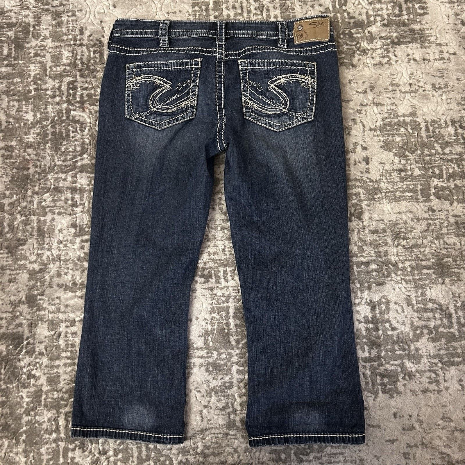 Silver Jeans Co. Silver Jeans Aiko Capri Jeans Sz 32 Dark Wash Denim Mid Rise Size 32" / US 10 / IT 46 - 9 Thumbnail