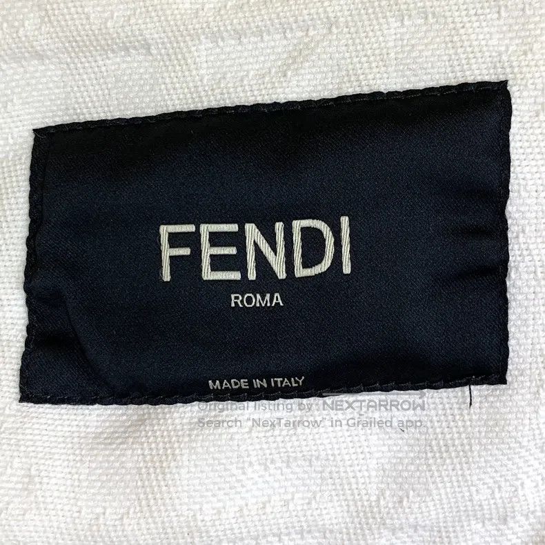 Fendi Fendi White logo jacquard all-over print cotton collar sin Size US S / EU 44-46 / 1 - 5 Thumbnail