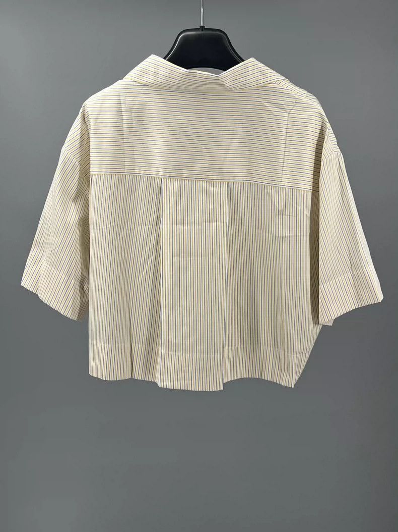 Loewe LOEWE Yellow cotton striped embroidered collar short sleev Size XXS / US 00 / IT 34 - 5 Thumbnail
