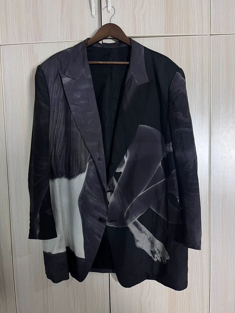 Yohji Yamamoto Yohji Yamamoto 23 SS purple silk nude women's blazer jacke Size US M / EU 48-50 / 2 - 1 Thumbnail