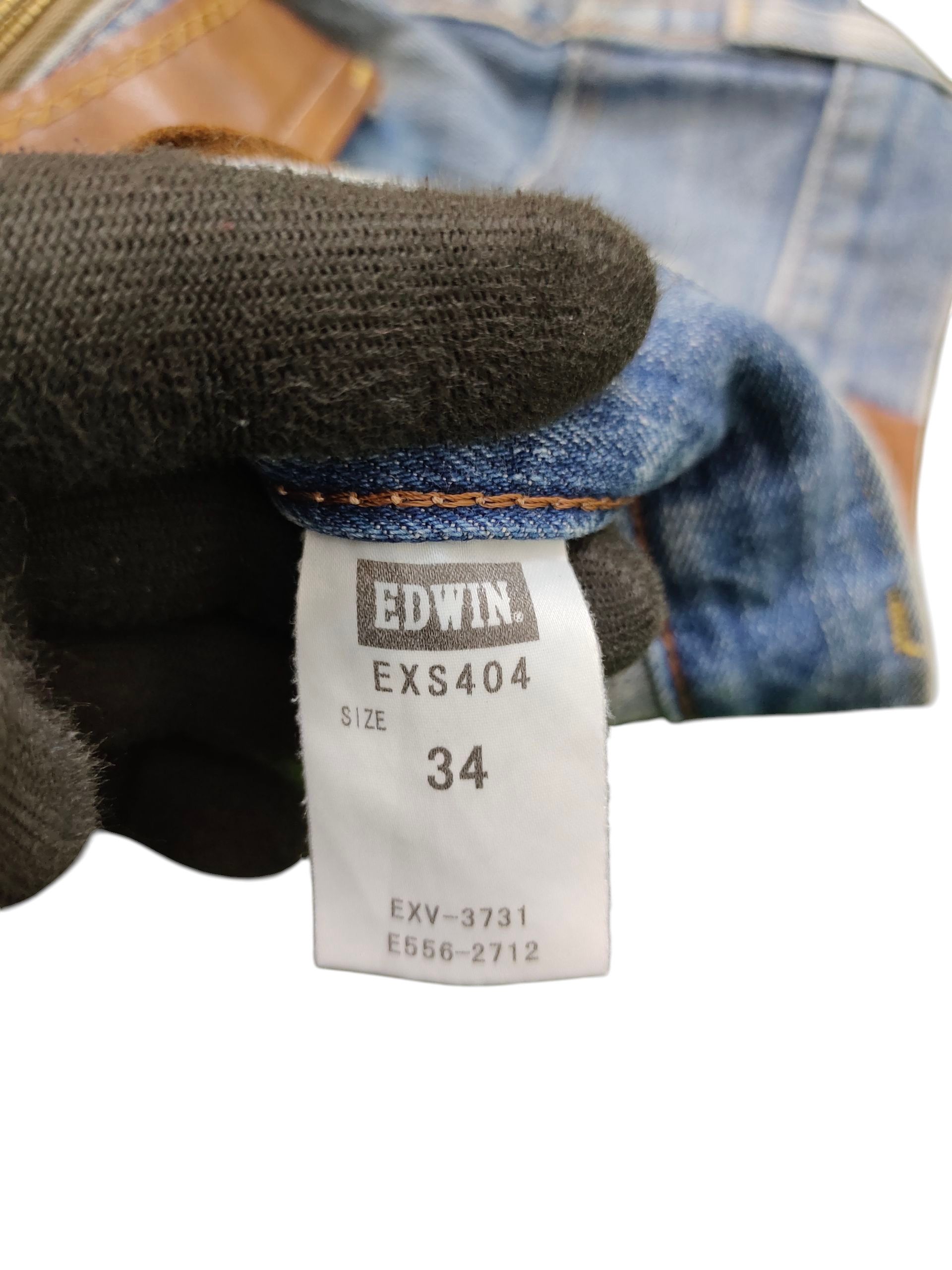 Comme des Garcons × Undercover Vintage Edwin Leather Trim Distress Denim Jeans Size US 35 - 11 Thumbnail