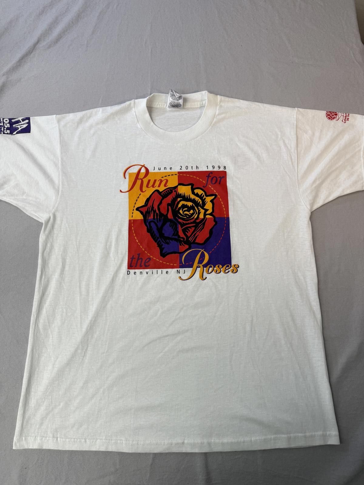 Fruit Of The Loom VTG Run for the Roses T-shirt Denville New Jersey Tee - XL Size US XL / EU 56 / 4 - 1 Thumbnail
