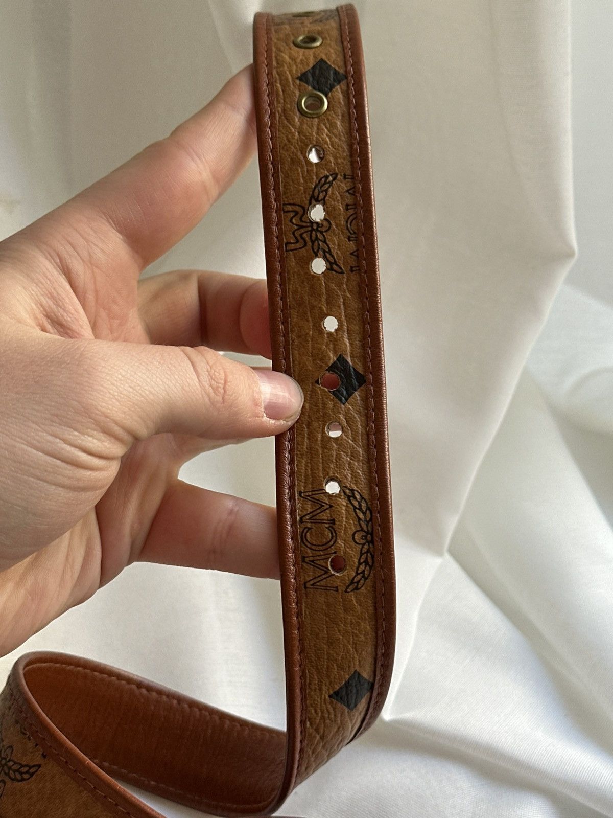 MCM MCM Vintage Rare Luxuru Old Money Brown Leather Belt Size 38 - 4 Thumbnail