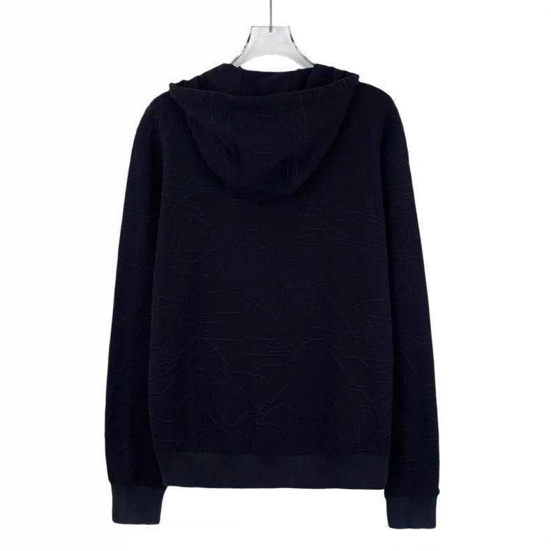 Hermes Hermes Black Embossed ZipUp Hoodie L Size-2506 Size US L / EU 52-54 / 3 - 2 Thumbnail
