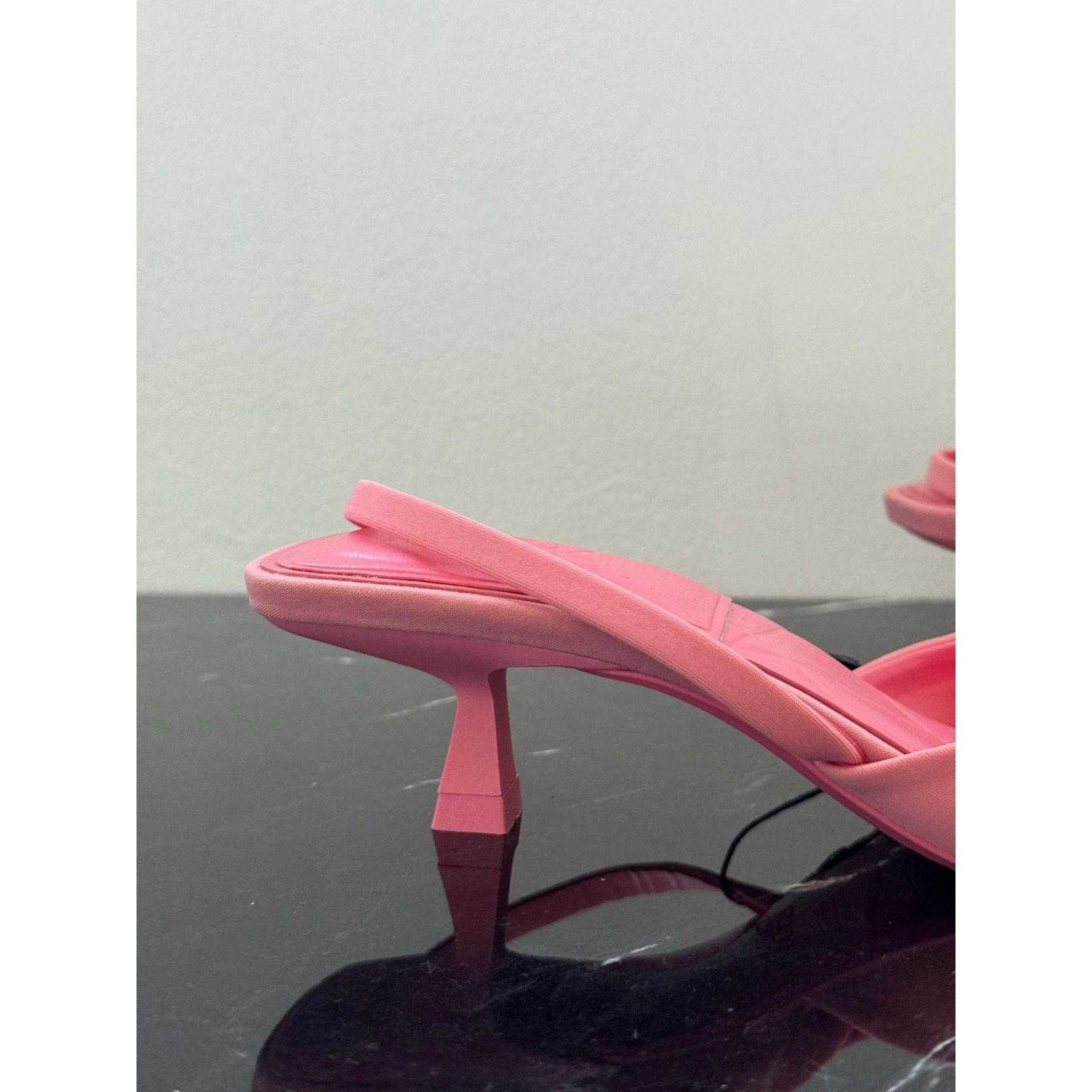 Zara Zara Blush Pink Pointed Toe Slingback Kitten Heels Size US 9 / IT 39 - 3 Thumbnail
