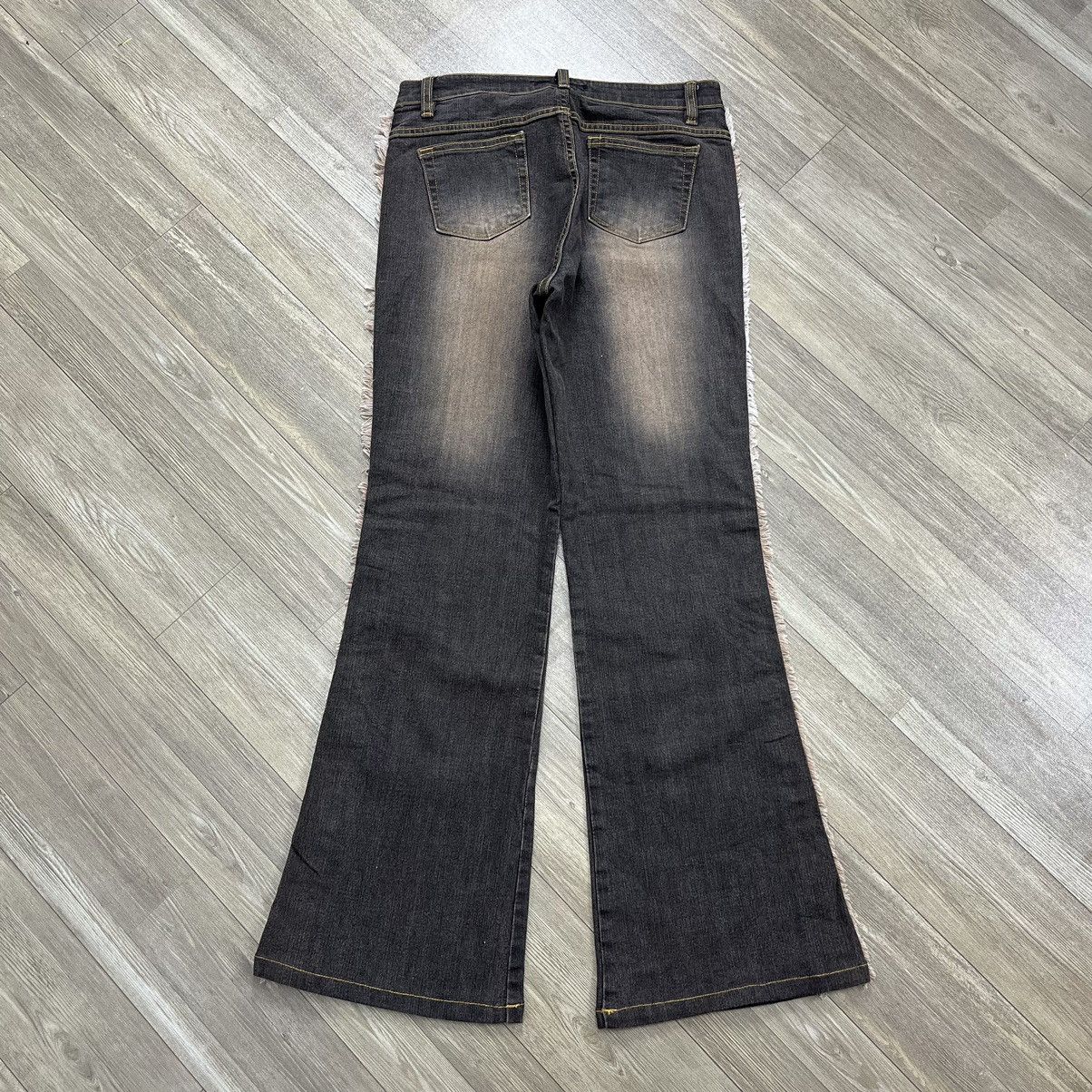 If Six Was Nine × Japanese Brand × Le Grande Bleu (L.G.B.) Y2K Avant Le Temps Waxed Leather Faded Flare Jeans Bootcut Size 27" / US 4 / IT 40 - 16 Thumbnail