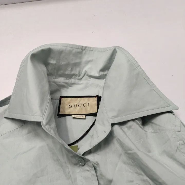 Gucci GUCCI Blue Long Sleeve Button-Up Shirt-2507 Size S / US 4 / IT 40 - 5 Thumbnail