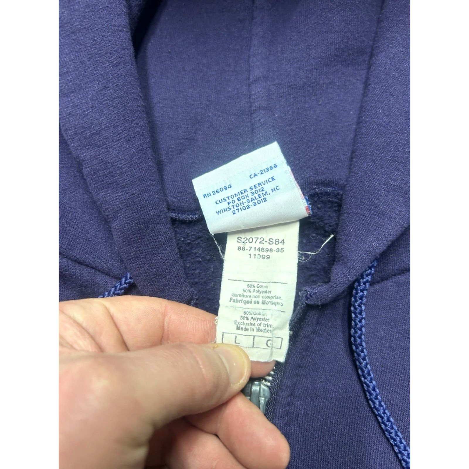 Champion VINTAGE Champion Hoodie Sweatshirt Full Zip Purple Logo Spell Out Large Mens L Size US L / EU 52-54 / 3 - 5 Thumbnail