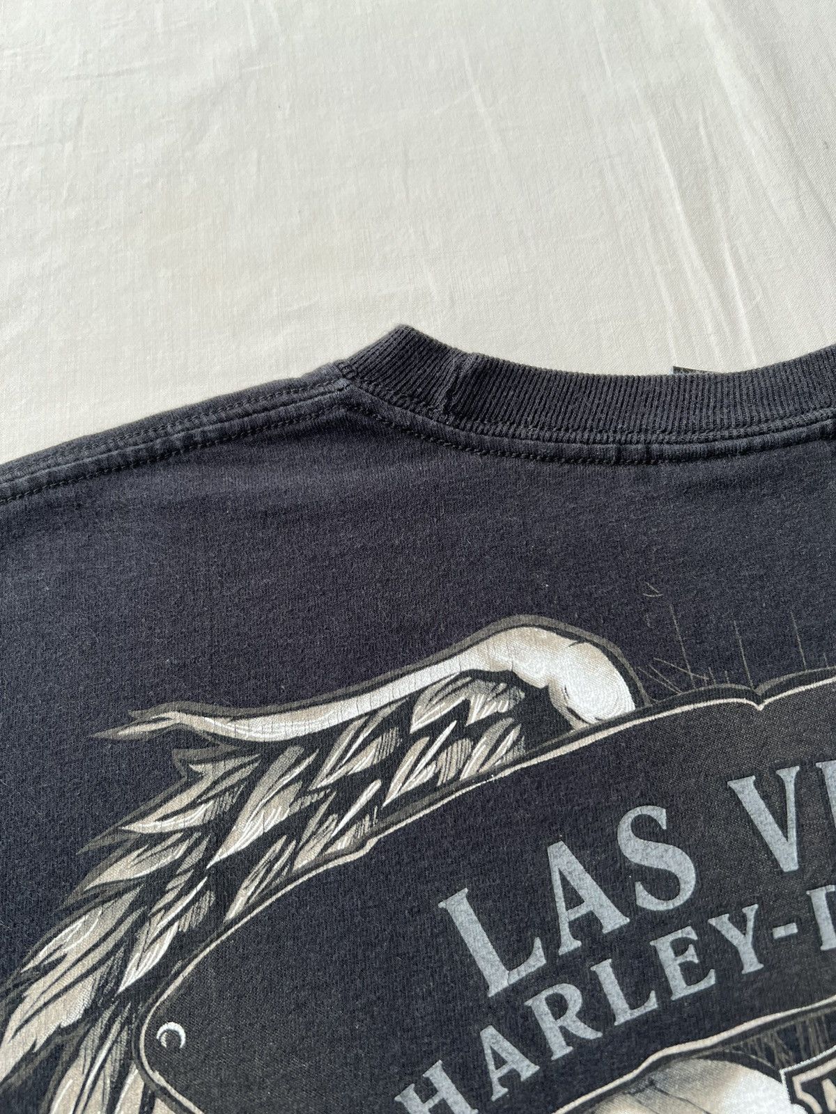 Harley Davidson Vintage 2011 Harley Davidson Las Vegas Skull Y2k T-shirt Size US M / EU 48-50 / 2 - 15 Thumbnail