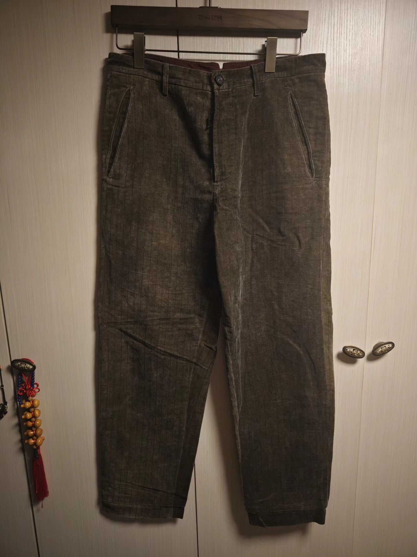 Ziggy Chen Ziggy Chen avocado velvet pants Size US 32 / EU 48 - 2 Thumbnail