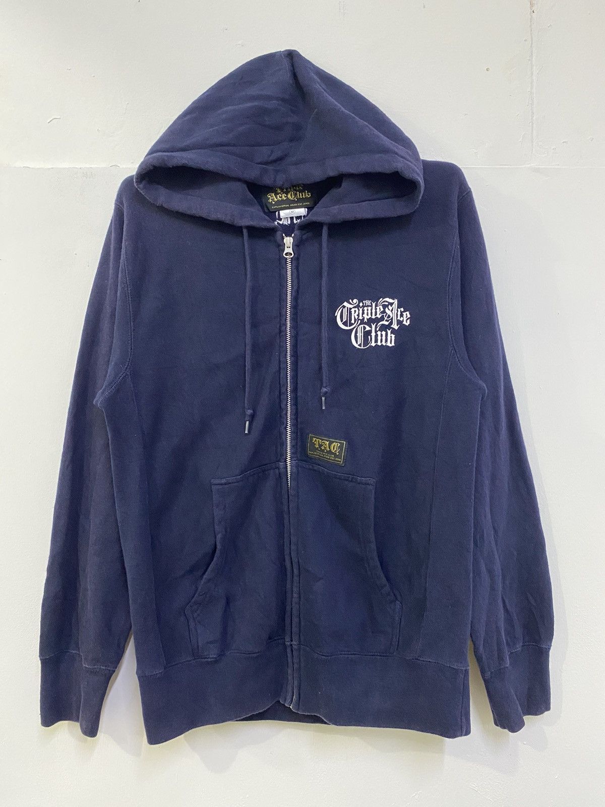 Vintage 💥VINTAGE Y2K TRIPLE ACE CLUB ZIPPER HOODIE Size US M / EU 48-50 / 2 - 5 Thumbnail
