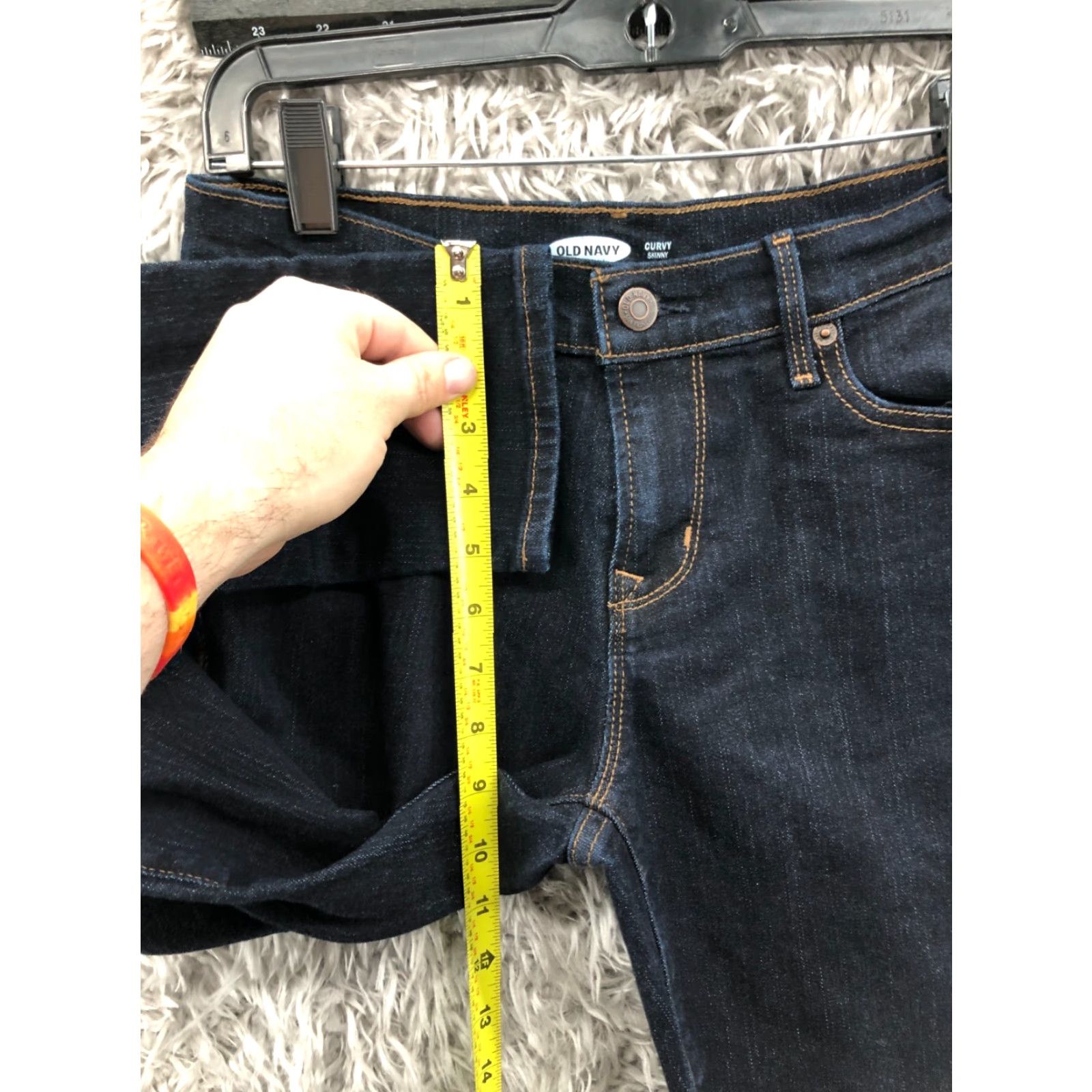Old Navy Old Navy Curvy Skinny Jeans Women's Size 2 Short Mid Rise Dark Wash Blue Denim Shirt? Size 26" / US 2 / IT 38 - 4 Thumbnail